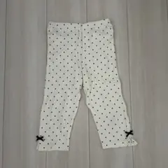 ドット柄 アイボリーレギンスパンツ 110cm