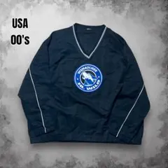 【激レア】ヤンキース プルオーバー ナイロンジャケット MLB 刺繍ロゴ 古着 90s adidas 