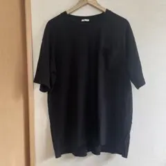 【未使用】GU ジーユー　無地 ポケット付き Tシャツ ブラックのサムネイル