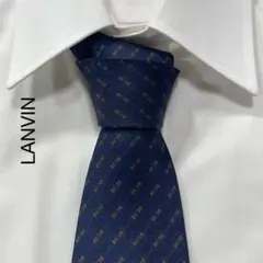 TG2599 LANVIN パターン柄 シルク ネクタイ イタリア製