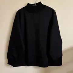 タートルネック ブラック　スウェット　裏起毛　Lサイズ