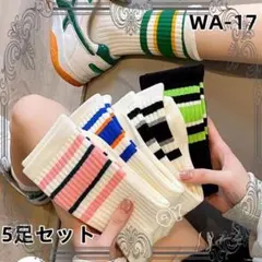 WA17 韓国風 靴下屋 5足組 ソックスラインソックス シルク くる【ZXE1