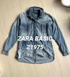 ZARA BASIC Z1975 デニムシャツ ライトブルー S
