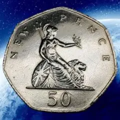 2025年最新】イギリス 1969年 50ペンス コイン エリザベス女王の人気