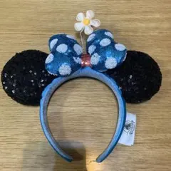 ディズニー ミニー　カチューシャ　上海ディズニー　水色　海外カチューシャ