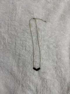 ハートネックレス　ブラウン　金色チェーン