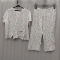 ナルエー 半袖パジャマ M 小花柄 ナイトウエア前開き narueのサムネイル