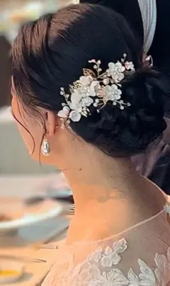 フラワーモチーフ ヘアアクセサリー4点