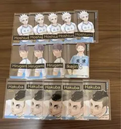 ハイキュー　ファンパーク　箔押しクリアカード　鴎台　星海　昼神　白馬