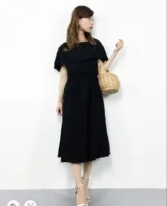 GLOBAL WORK 4WAY リバーシブルワンピース　ブラックのサムネイル