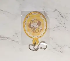 LILalamode mikko チェック アクリルミラーキーホルダー スフレ