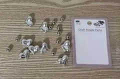 メタルミックスハート　ビーズ*:..。♡*゜