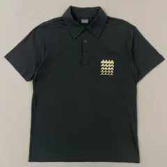 【ムータマリン】美品 ポロシャツ バイカラー メッシュ ブラック メンズ ムータマリン】美品 ポロシャツ バイカラー メッシュ ブラック メンズ