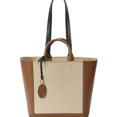 TOD'S＊トッズ ダブルアップ レザー＆キャンバストートバッグ ミディアム