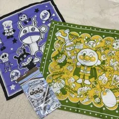 も*も様 アンパンマンミュージアム ヘアサロン バンダナ 3枚セット 綿100%