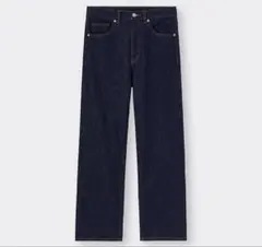 ハイライズストレートジーンズ　ネイビー　ジーンズ　GU ジーユー デニム　S