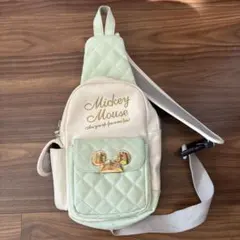 ミッキーマウス ボディバッグ ミントグリーン