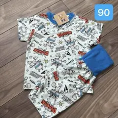 【新品未使用】ダダンダン パジャマ 90 アンパンマン　総柄　綿100% 腹巻き