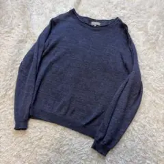 美品✨現行　マーガレットハウエル M リネン100% サマーニット ネイビーのサムネイル