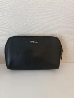 【新品未使用】FURLA ポーチ ブラック ゴールド金具
