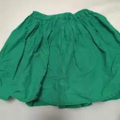 GLOBAL WORK　緑色コットンフレアスカート