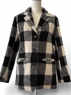 Fano Studios チェックテーラードジャケット　コート　シャギー