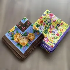 KENZO花柄ハンカチ 2枚