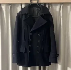 SCYE Basics メルトンウール ピーコート 38 ネイビー