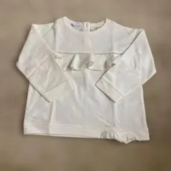 ZARAキッズ　ホワイトフリル長袖カットソー 2/3