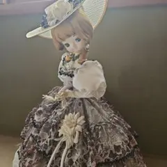 【希少】レースドール ロマンドール 陶器人形 置物 焼き物 ハンドメイド 希少】レースドール ロマンドール 陶器人形 置物 焼き物 ハンドメイド
