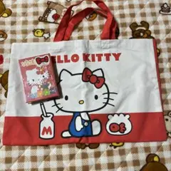 3coins スリコ　ハローキティ　トートバッグ　いちご新聞BOOK型メモ