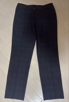 AOKIネイビーチェック柄スーツパンツ(11号)