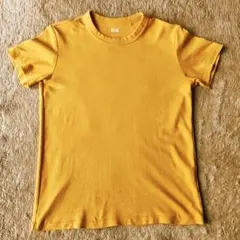 ★☆超美品★Lサイズ★ユニクロ『U』☆Tシャツ☆マスタードイエロー★