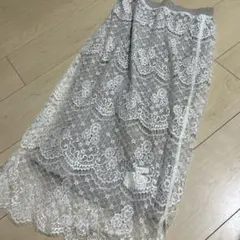 レースタイトスカート ベージュのサムネイル