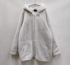 ピコ/90s/Y2K/フーデッドファージャケット/SIZE L/ビッグシルエットのサムネイル