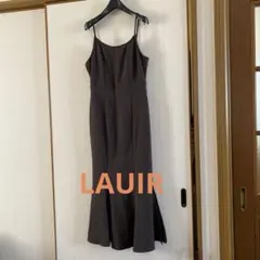 LAUIR ダークブラウン キャミワンピース スリット入り