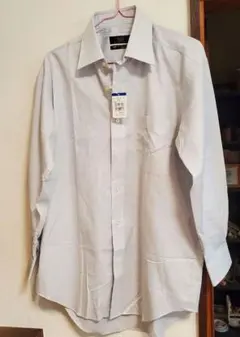 ホワイト チェック柄 ワイシャツ