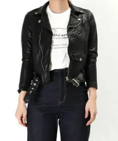 130 ビューティフルピープル 現行 シュリンクレザーライダースジャケット XS