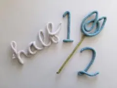 ハーフバースデー　月齢フォト　マンスリーフォト　ウールレター