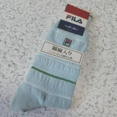 FILA ソックス 綿麻混 ライトブルー 24-26cm
