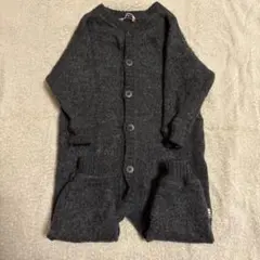 joha ヨハ　ウール混合 ダークグレー ロンパース