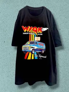 【激レア】ストレンジャーシングス　WSQK Tシャツ　XL ステッカー付き
