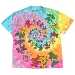 【極彩色】リキッドブルー グレイトフルデッド Tシャツ タイダイ ベア Sのサムネイル