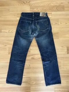 フランシストモークススカルスワロフスキーダークブルーダメージデニムパンツサイズ4 フランシストモークススカルスワロフスキーダークブルーダメージデニム