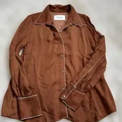 Spick and span パジャマシャツ ブラウン テンセル100%のサムネイル