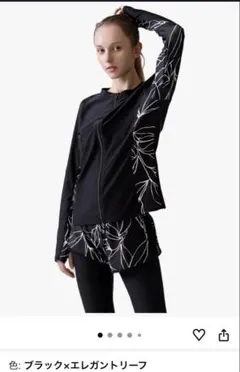 UVカット100% 葉柄水着５点セット　2L