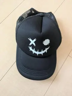 スマイルデザイン メッシュキャップ ブラック