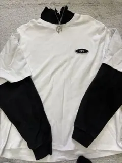 OY オーワイ ハーフジップ トレーナー スウェット レイヤード　メンズ　韓国