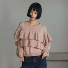 ローリーズファーム♡フリルニット プルオーバーLS 人気のピンク完売商品✨
