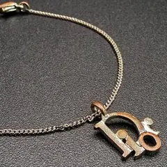 希少 ヴィンテージ ディオール ロゴブレスレット アンティーク風 シルバー